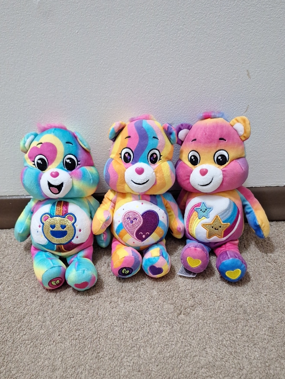 Care Bears Set Of 3 Multi Color Small Bears